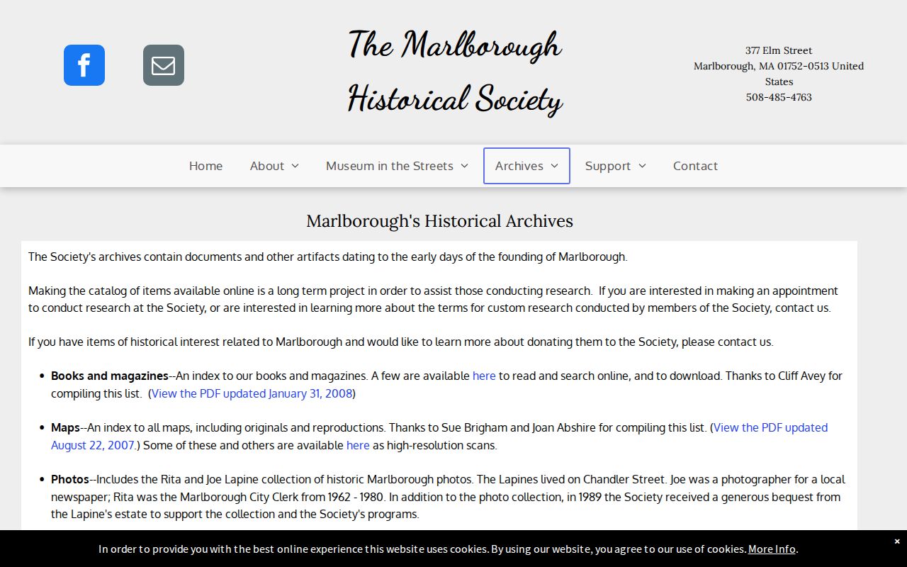 Marlborough city directory research at the Historical Society archives