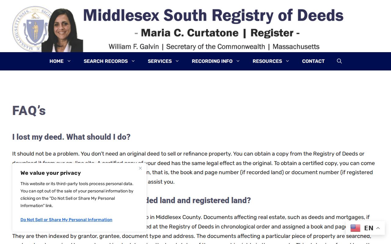 Marlborough street directory Middlesex South recorded land and address index guidance